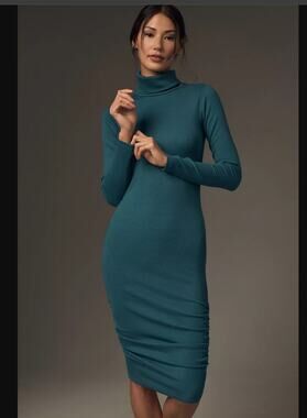 Stateside Turtleneck Ribbed Dress-New Small